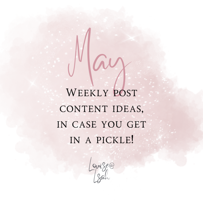 WC: 8th may 2023 – Plan your media posts – Daily inspo in one go!